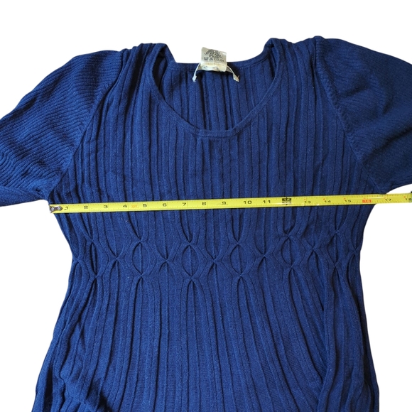 Max Studio Sweater Dress, Fitted, Pleated, Large, soft cotton Midi Tunic - Picture 10 of 12